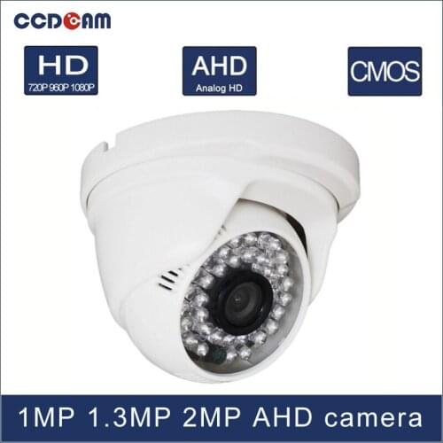 CCDCAM 1 MP 1.3 MP 2 Magepixel CCTV AHD HD Plastic Dome Camera for surveillance CCTV system