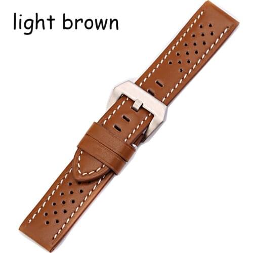20mm / 22mm / 24mm / 26mm mens leather rough leather watch strap watch accessories air tight hole