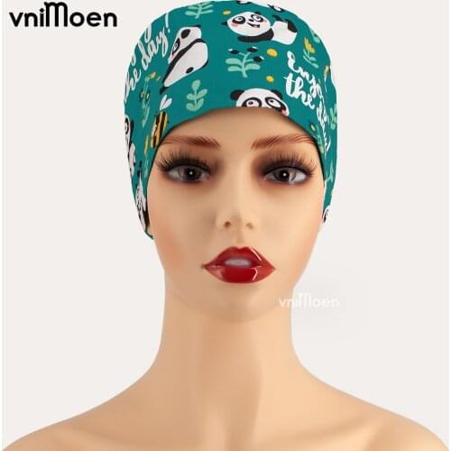 Scrub Caps Nursing Scrubs Hats Women Men 100% Cotton Plastic Beautician Chef Skull Cap nurse uniform nursing hat gorro enfermera