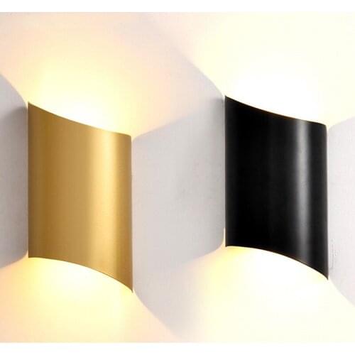 Modern Led Wall Light Lamps Black White Gold Aluminum Sconce Bedroom Light Wall Lamp for Living Room Up Down Stairs Led Light