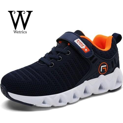 Boys Sport Shoes Ultra Light Cushion Casual Shoes For Girls Breathable Mesh Shock-Absorbant Sneakers Kids School Trainer Flats