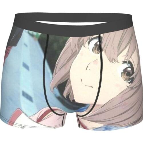 A Silence Voice Animated Drama Film Shouko Nishimiya Underpants Homme Panties Mens Underwear Print Shorts Boxer Briefs