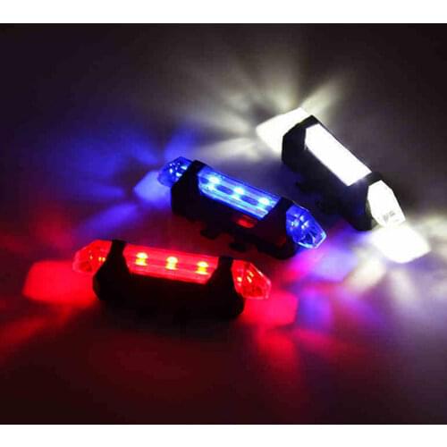 Bike Bicycle light LED Taillight Rear Tail Safety Warning Cycling Portable Light, USB Style Rechargeable or Battery Style