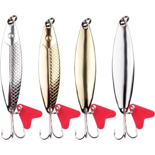 1PC/Lot Metal Spinner Spoon Fishing Lure 6cm 9g Hard Baits Sequins Noise Paillette Artificial Bait with Treble Hook High Quality