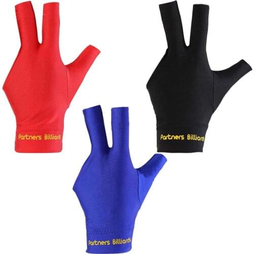 1pc Snooker Billiard Glove Embroidery Billard Gloves Left Hand Three Finger Smooth Biliardo Billar Guanti Billiard Accessories
