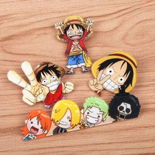 One Piece 1 Piece Monkey D Luffy Tony Chopper Brooch Cute Expression Badge Pin Japan Popular Anime Cosplay Game Role Doll Decor