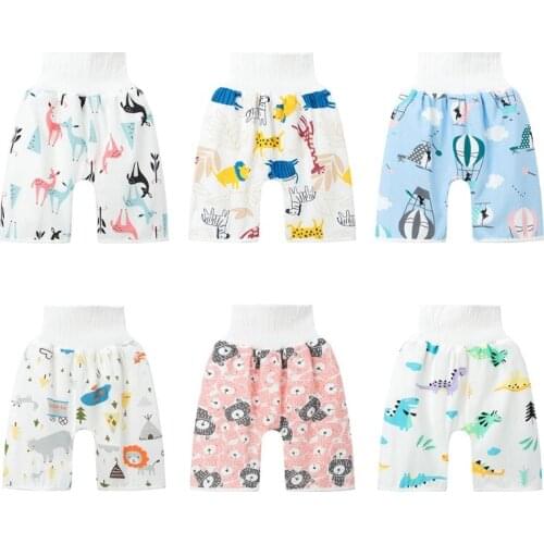 2 in 1 Comfy Baby Changing Diaper Skirt Shorts Waterproof Absorbent Nappy Pants Washable Child Potty Training Underwear