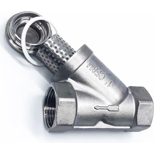 304 Stainless Steel 1/2 3/4 1 BSP Female Thread Y-type Filter Booster Pump Household Water Meter Water Purification Filter Valve