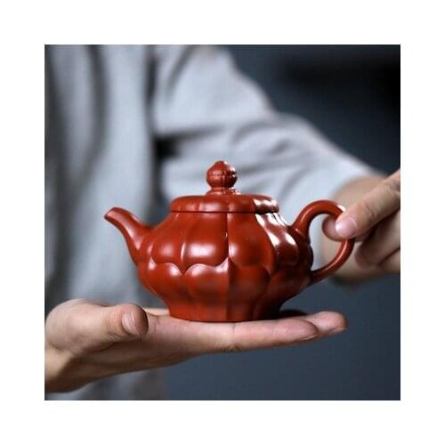 320ml Yixing purple clay teapot large capacity hand holding teapot home business tea set kung fu tea set Pu 'er Tea