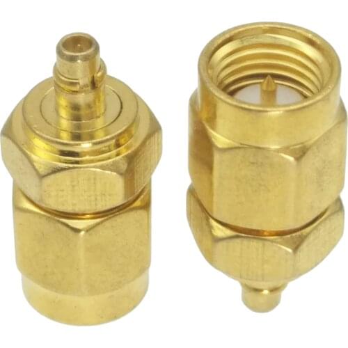 Adapter SMA male plug to MMCX male plug RF coaxial connector