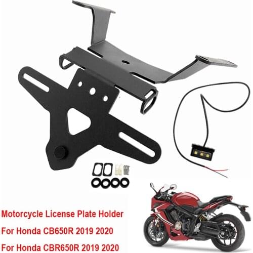 Motorcycle Accessories License Plate Holder Tail Light Bracket Tidy Fender Elimina For Honda CB650R CBR650 CBR CB 650R 2019 2020