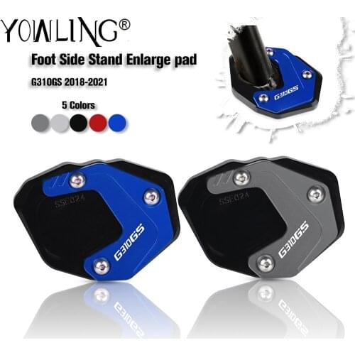 Motorcycle Aluminum Side Stand Enlarge Plate Kickstand Extension FOR BMW G310GS G310 GS G 310 GS 2018 2019 2020 2021 Accessories