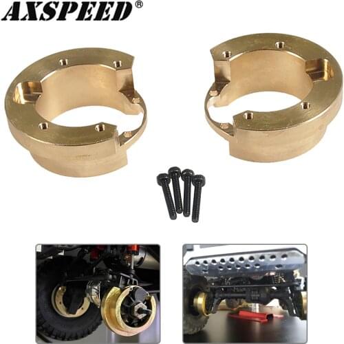 AXSPEED 1Pair Brass Weight Portal Drive Axle Balance Heavy Counterweight 176g for 1/10 Traxxas TRX4 RC Crawler Car Upgrade Part