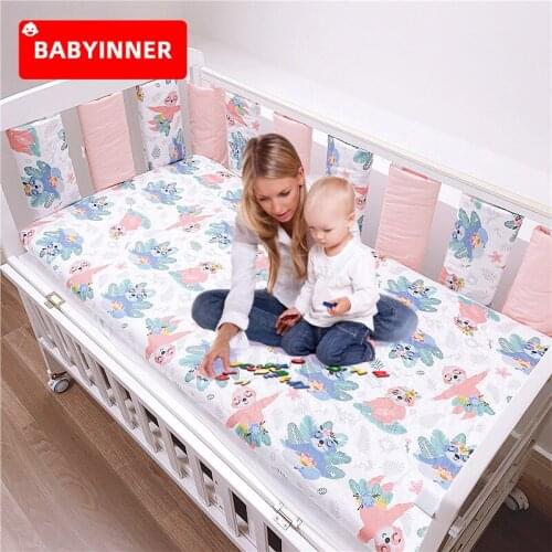 BABYINNER Baby Crib Bumper 10PCS/Set Newborn Cot Protect Anti-collision Infant Bed Bumpers Breathable Safety Guardrail Home