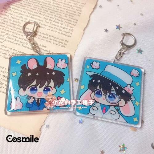 Cosmile Anime Detective Conan Kudou Shinichi Kaitou Kiddo acrylic Keychain Keyring Strap Display Limited cosplay Gift