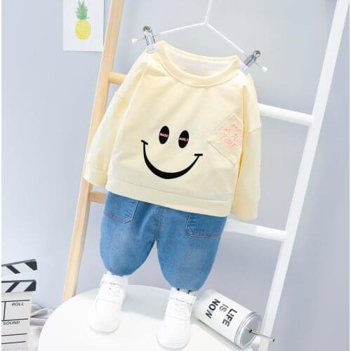 Childrens Clothes Autumn Cartoon Boys/Girls 1 2 3 4 Years Baby Pullover Sweater+Pants 2 Pcs Sets Toddler Casual Sports Outfits