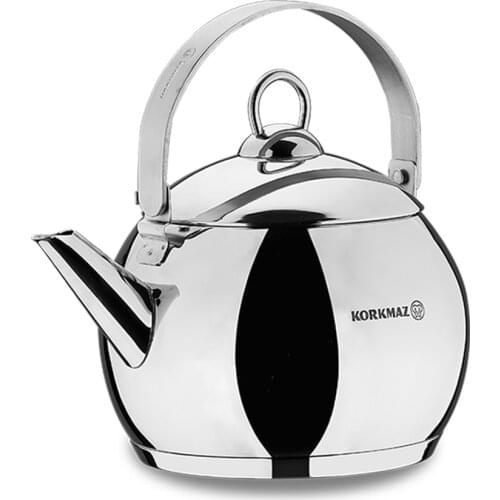 Korkmaz A 093 Podgy Teapot Stainless Steel 1 liter 1,5 liter and 3,5 liter podgy teapot
