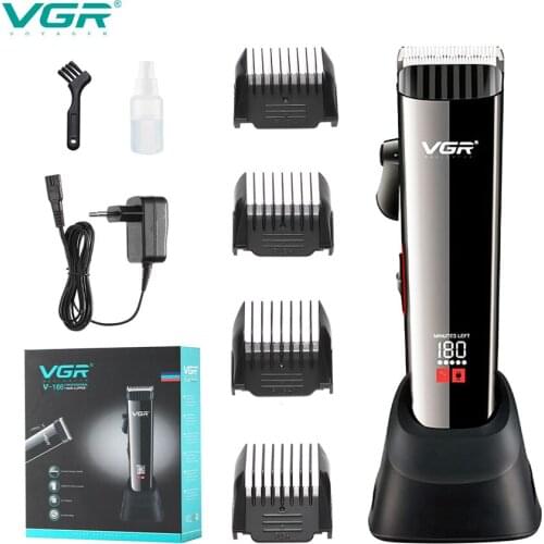 VGR V-166 Hair Trimmer Digital Usb Rechargeable Hair Clipper for Men hair cutting machine set Professional Cutter Barber Haircut