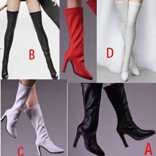 Mnotht 1/6 Scale Fashion Leather boots Shoes hollow without feet for 12in Phicen JIAOUL Action Figure Female Body Model Toy