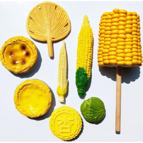 Home Refrigerator Stickers Simulation Food and Vegetable 3D Resin Stereo Magnet Refrigerator Stickers