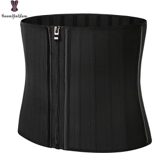 Front Zipper Glossy Latex Sport Girdles Slimming Corset Women Body Shapewear Plus Size