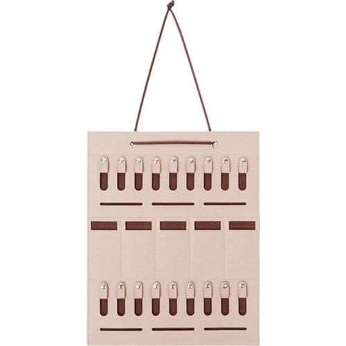 Hanging Organizer Multiple Hooks Multi-Purpose Felt Cloth Sunglasses Earrings Jewelry Holder Durable Classification Storage Bag