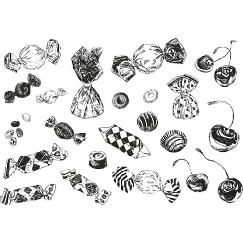 Candy Transparent Clear Silicone Stamp/Seal for DIY scrapbooking/photo album Decorative clear stamp sheets B0258