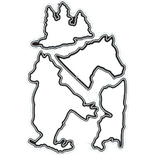 Horse Transparent clear stamp/coordinating die for DIY Scrapbooking/Card Making/Kids Christmas Fun Decoration Supplies