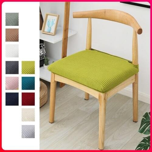 Stoelhoezen Chair Seat Cover Removable Stool Polar Fleece Chair Covers Dining Seat Cover for Kitchen Hotel Wedding Party Banquet
