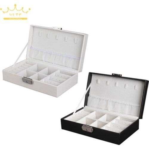 High Quality Jewelry Box Leather Case Mulit-purpose Jewelry Container Ring Necklace Earring Carrier Case Protable