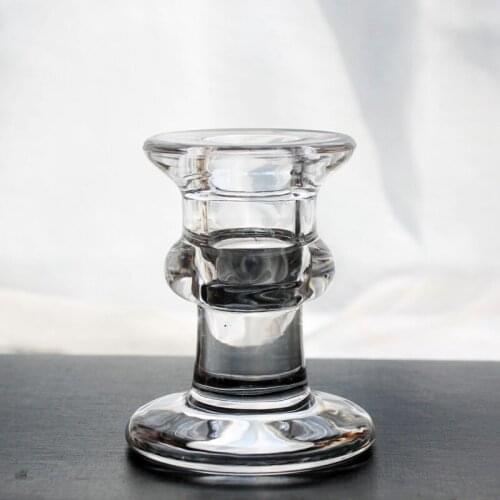 Glass Candle Holder Wedding Decorations Small Vintage Candle Holder Centerpiece Bougeoir En Verre Living Room Decoration DL60ZT