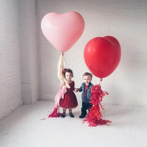 36inch heart balloons big size latex balls wedding married party decoration bridal shower baby girl pink pricess toys air helium