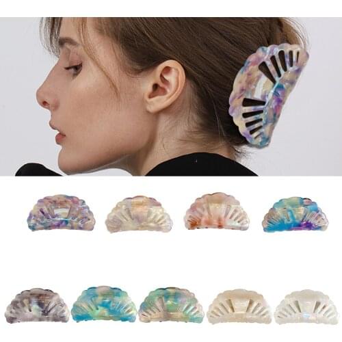 Hair Claw Clip Colorful Vintage Cute Jaw Clip Hair Clamp Shell Shape Hair Clip Headwear Hair Styling Accessory Hair Accessories
