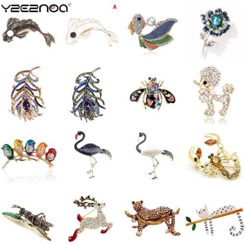 Winter Coat Enamel Bird Brooches Women Alloy Brown Grey Pink Bird Animal Party Casual Brooch Pins Gifts Accessories Gift