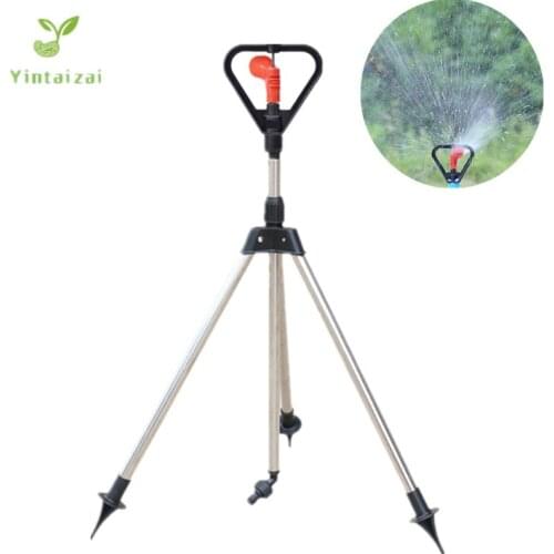 1/2" Plastic Red Heart Rain Butterfly Micro Sprinkler With Tripod Nozzle Lawn Automatic Rotation Irrigation Garden Sprinkler