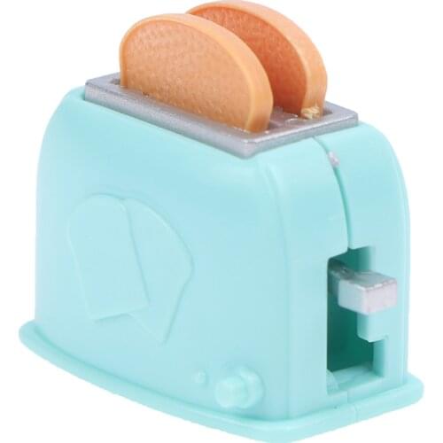 1Pcs 1/12 Scale Dollhouse Bread Machine With Toast Miniature Cute Decorations Toaster Dollhouse Mini Accessories