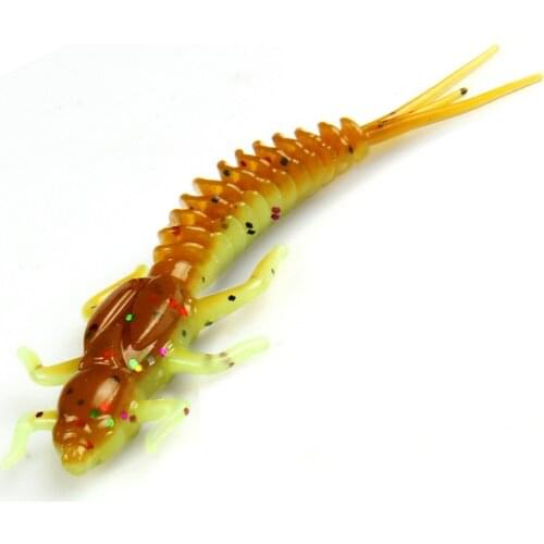 20pcs/set Silicone Larva Soft Lures Fishing Artificial Lures Bait Jigging Plastic Baits Worm Fishing Accessories Fishing Tackle