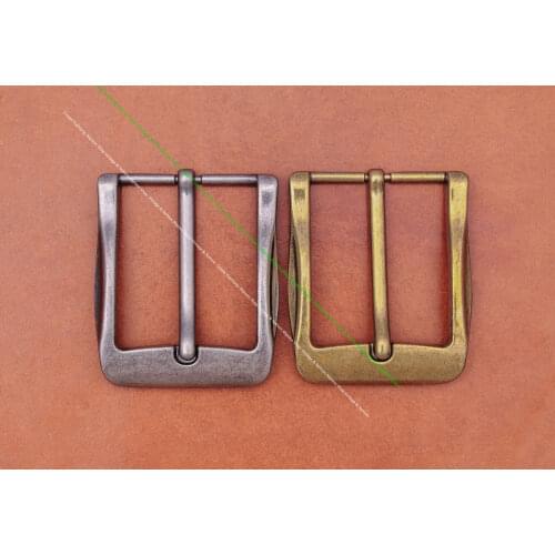 59*58MM Casual Heavy duty Antique Brass Leathercraft Hardware Single Prong Pin Belt Buckle Replacement Fits 40mm Belt Strap