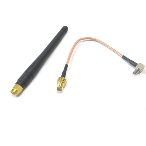 3G GSM Antenna 800-2100MHZ 3dBi SMA Male Omni Aerial + SMA Female Switch TS9 Male Connector RG316 Jumper Cable 15cm