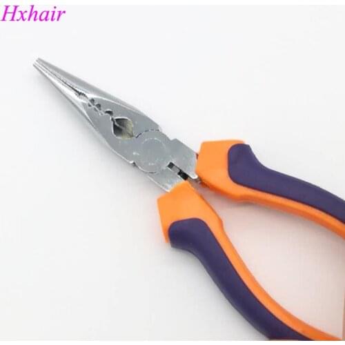Freeshipping - 50pcs No.3 Multi-Function Hair Extension Pliers / Straight Head with Teeth and Holes / Hair Extension Tools