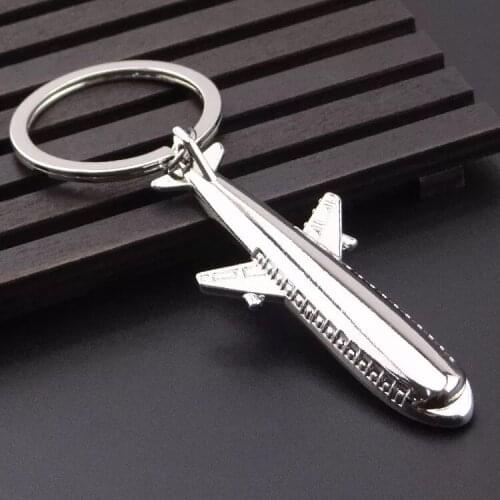 FREE SHIPPING BY DHL 100pcs/lot 2019 Fashion Mini Metal Airliner Keychains Zinc Alloy Airplane Keyrings Aeroplane Gifts