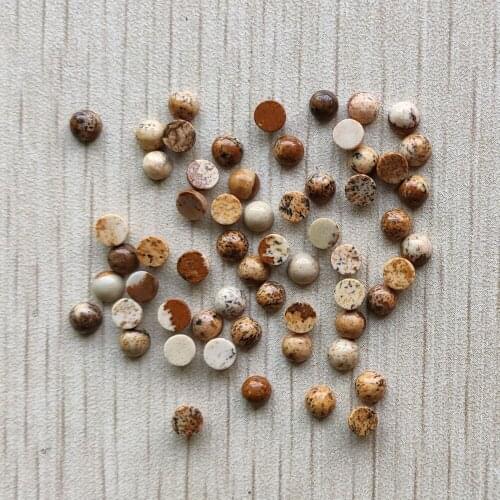 Wholesale 50pcs/lot fashion natural picture stone round cab cabochon beads 4mm for jewelry Accessories making free shipping