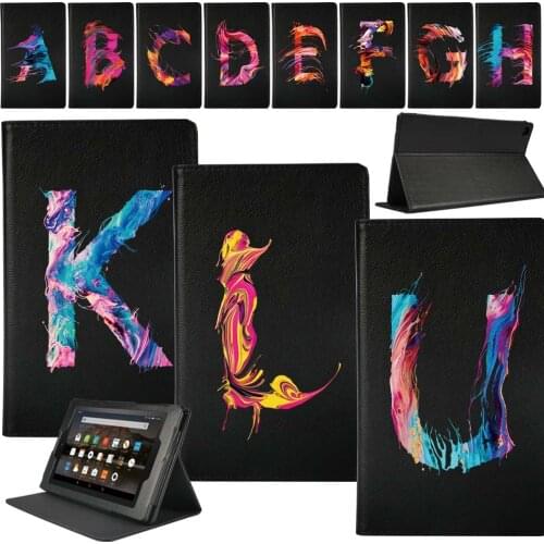 Tablet Case for Amazon Fire 7 (5th/7th/9th)/HD 10 (5th/7th/9th)/HD 8 (6th/7th/8th) Tablet Stand Flip Cover Case + Free Stylus