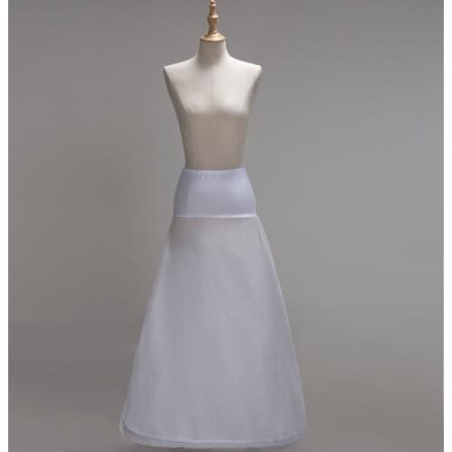New Arrival 1 Hoops White A Line Long Wedding Petticoats Underskirt Crinoline Long Bridal Petticoats Wedding Accessories