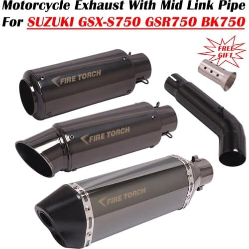 For SUZUKI GSX-S750 GSR750 BK750 GSX S750 GSR 750 Motorcycle Exhaust Escape Muffler Systems Modify Middle Link Pipe DB Killer