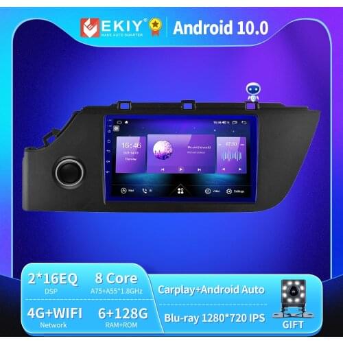 EKIY Android 10 Car Radio For KIA Rio 4 IV FB 2020 - 2021 Autoradio Blu-ray 1280*720 IPS/QLED Multimedia Video Player Navi GPS