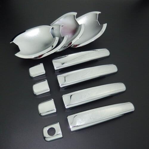 For Citroen C2 C3 2002-2009 ABS Chrome Door Handle Cover & Door Bowl Cover Car Styling Decorate 2003 2004 2005 2006 2007 2008