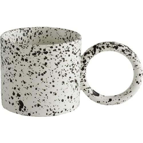Ceramic Mug Creative Design Nordic Mugs Ins Round Handgrip Cups Coffee Mug Milk Tea Cups Drinkware