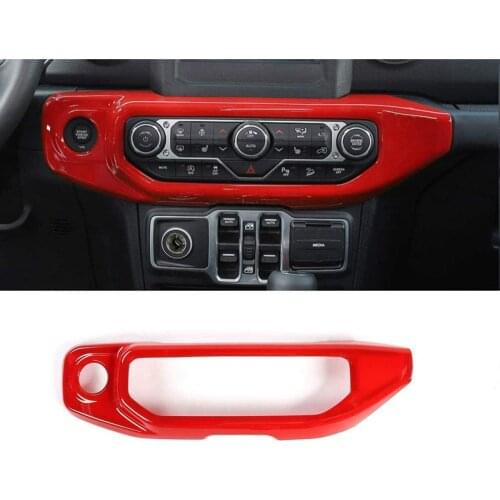Car Air Conditioner Dashboard Outlet Button Control Panel Trim Interior Decorations for Jeep Wrangler JL 2018 2019