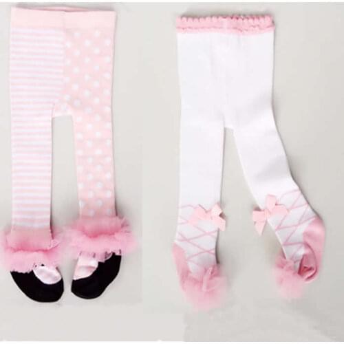 Modelling baby ballet dance tights bowknot princess baby tights lace toddler girl boy tights kids pantyhose new fashion